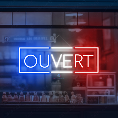 French Open Neon Sign Ouvert Storefront Led Light