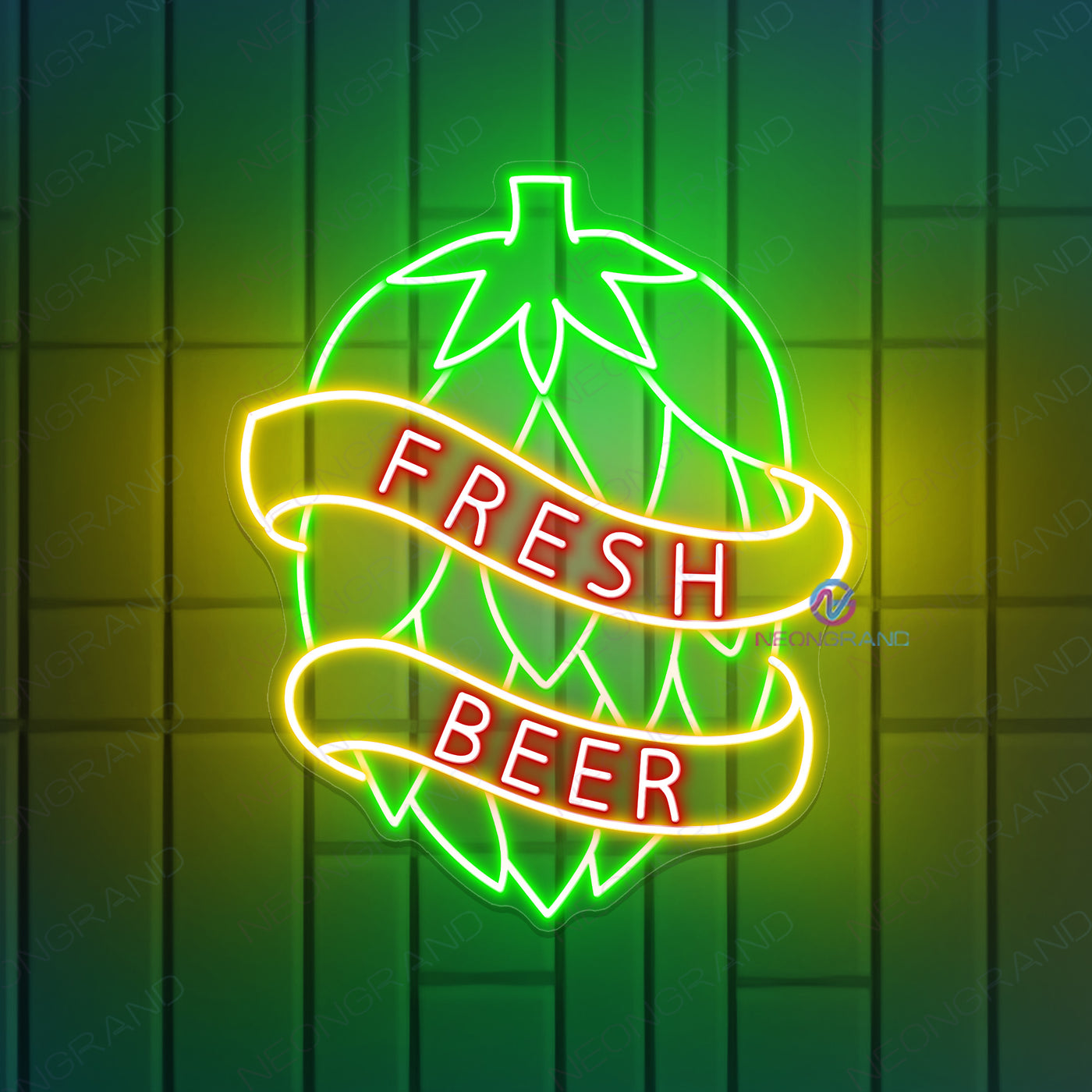 Fresh Beer Neon Sign For Pub and Man Cave