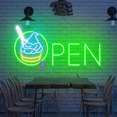 Frozen Yogurt Open Neon Sign Storefront Led Light