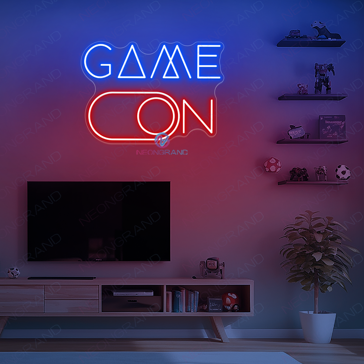 Game On Neon Sign Gaming Room LED Light