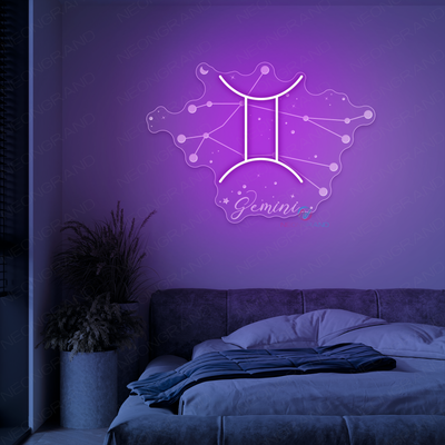 Gemini Neon Sign Zodiac Inspirational LED Light