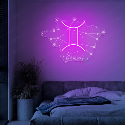 Gemini Neon Sign Zodiac Inspirational LED Light