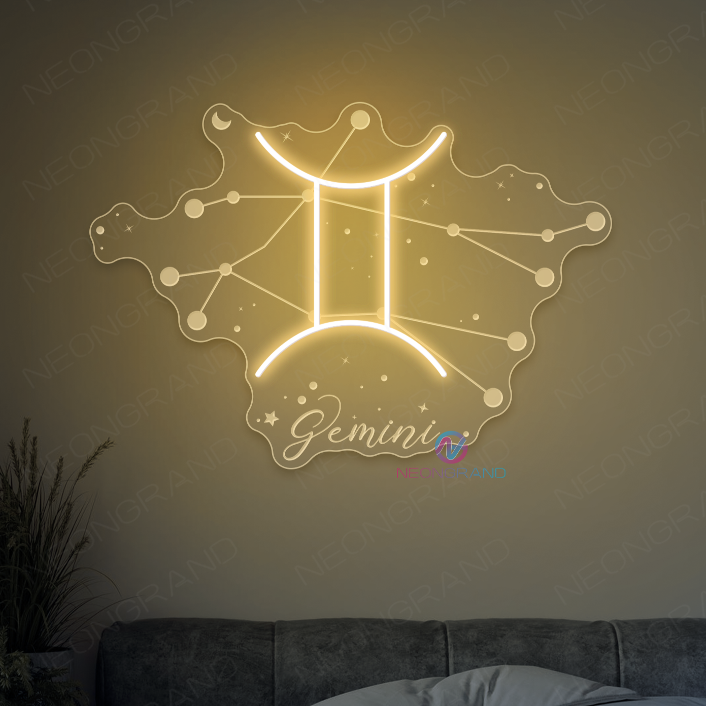 Gemini Neon Sign Zodiac Inspirational LED Light