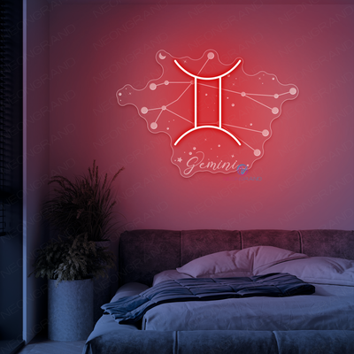 Gemini Neon Sign Zodiac Inspirational LED Light