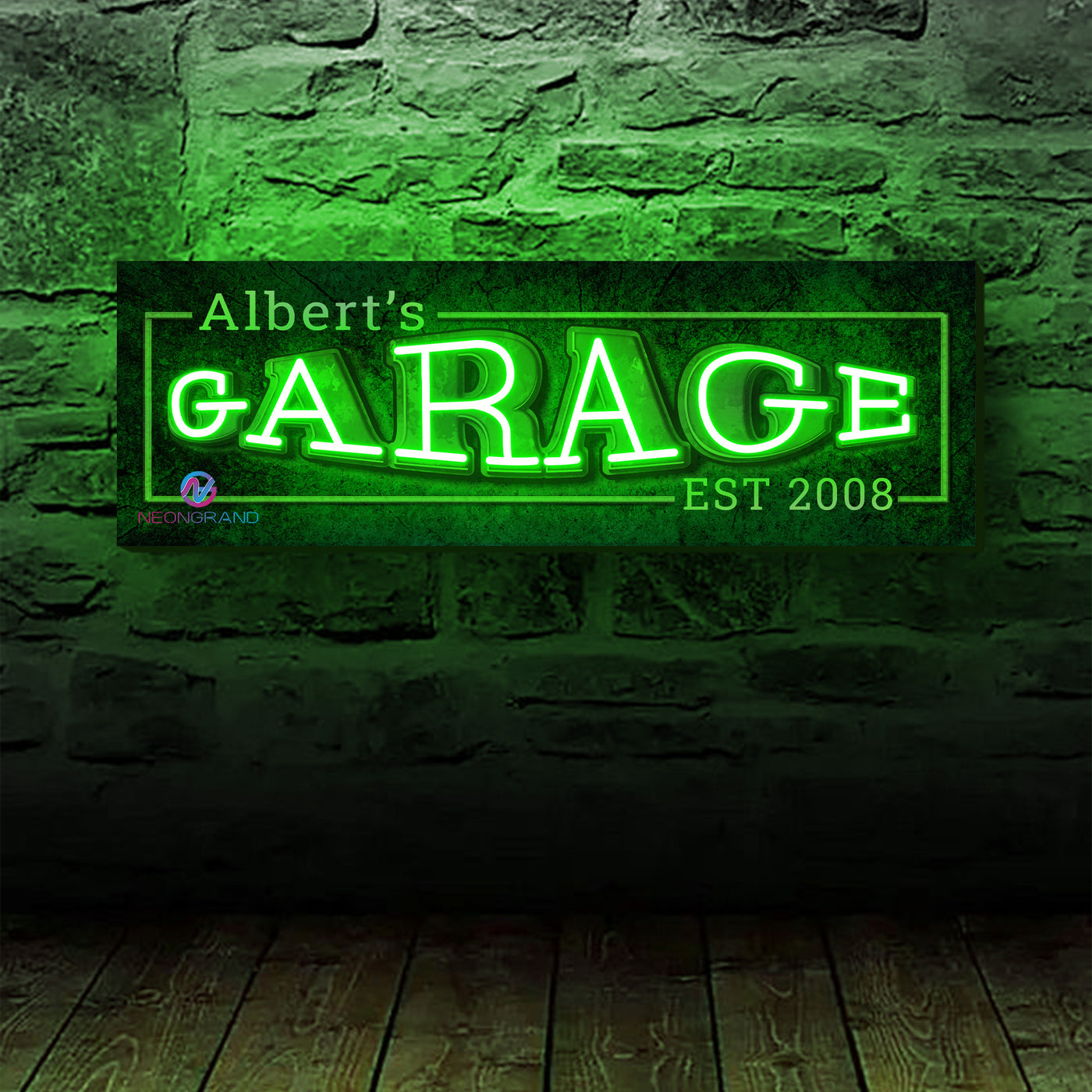 Custom Neon Garage Signs Led Light green