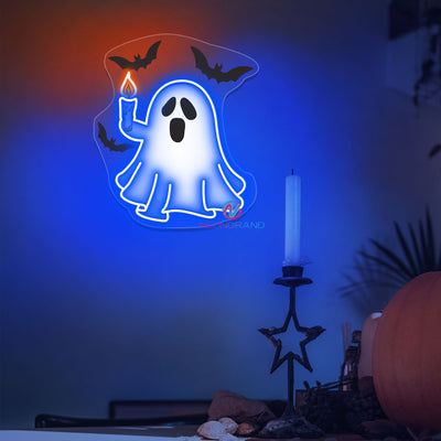 Ghost Neon Sign Neon Halloween UV Printed Led Light