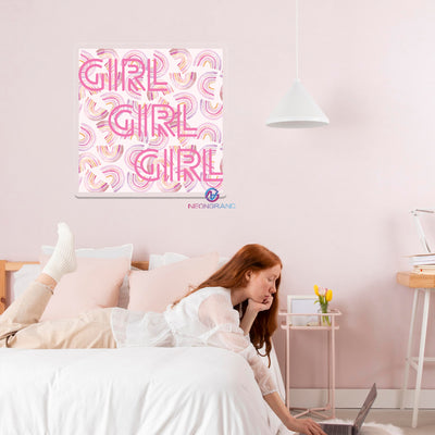 Girl Girl Girl Neon Sign Aesthetic UV Printing LED Light For Room