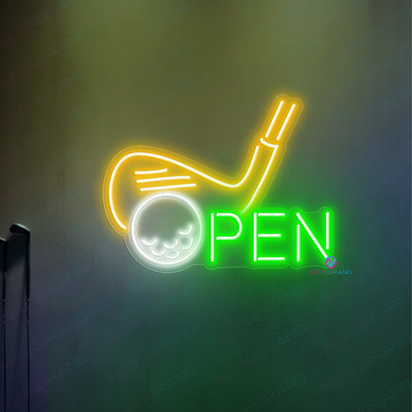 Golf Open Neon Sign Business Led Light