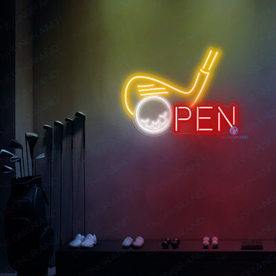 Golf Open Neon Sign Business Led Light