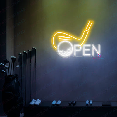 Open Neon Sign Golf Business Led Light