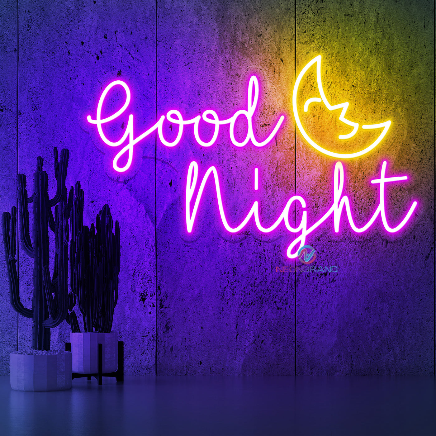 Good Night Neon Sign Moon Led Light