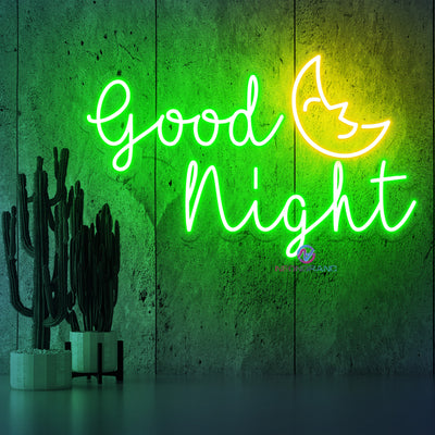 Good Night Neon Sign Moon Led Light