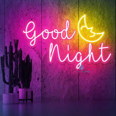 Good Night Neon Sign Moon Led Light