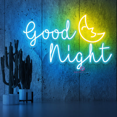 Good Night Neon Sign Moon Led Light