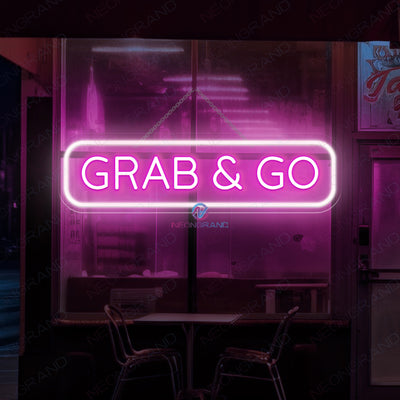 Grab And Go Neon Sign Business Led Light