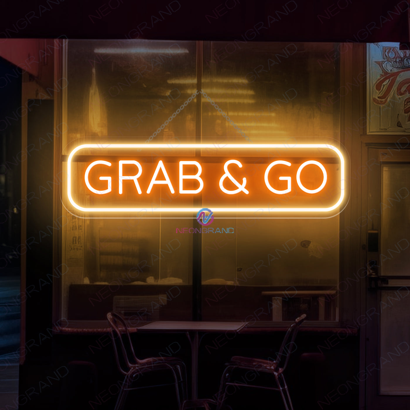 Grab And Go Neon Sign Business Led Light