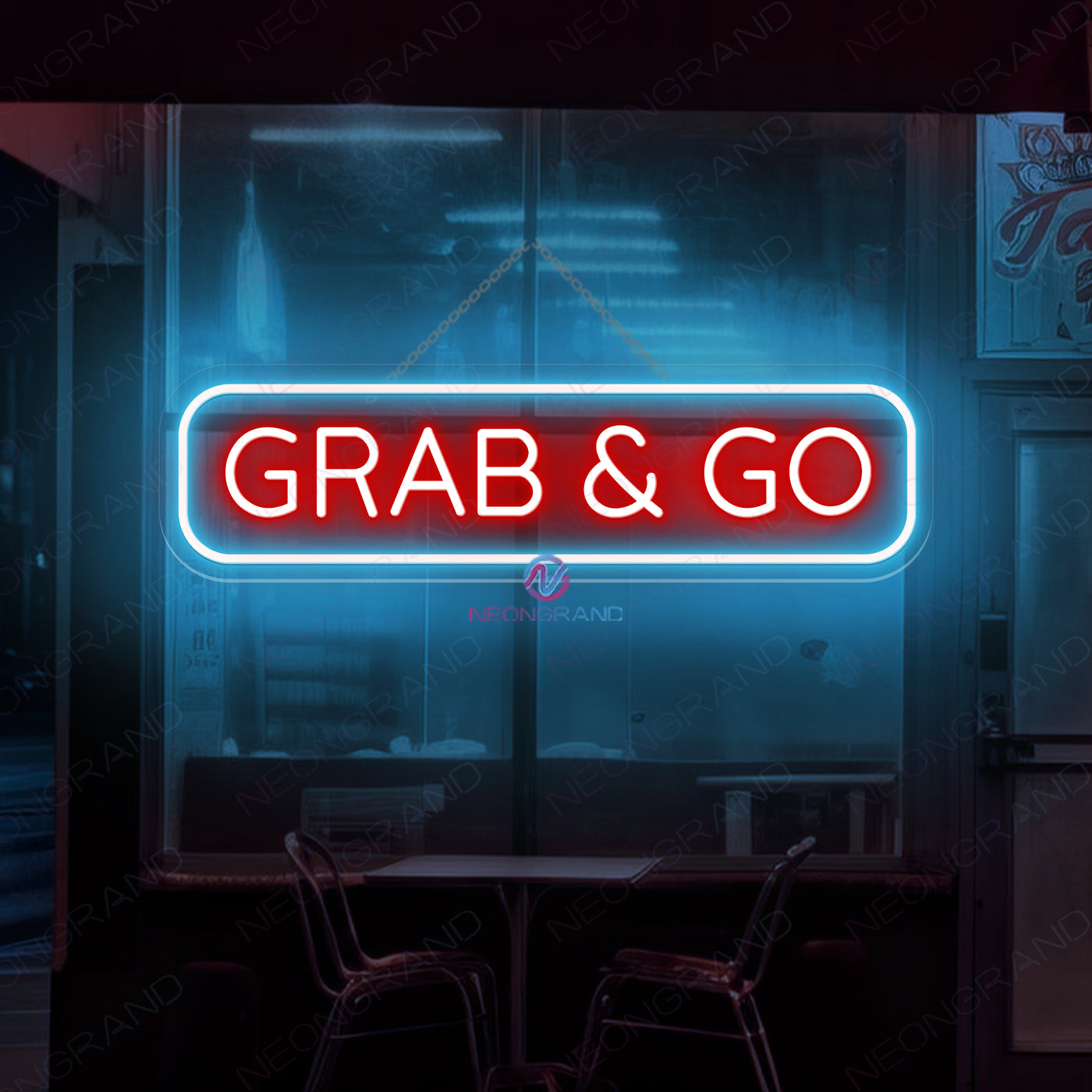 Grab And Go Neon Sign Business Led Light