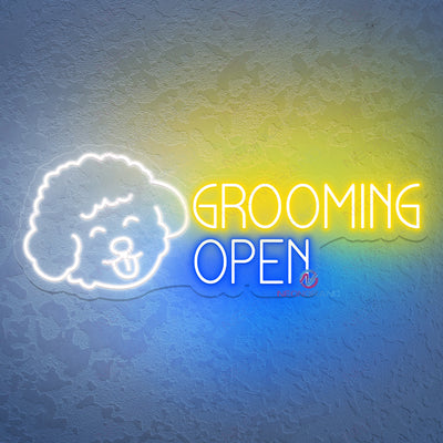 Grooming Open Neon Sign Buisness Led Light