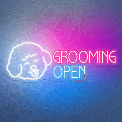 Grooming Open Neon Sign Buisness Led Light