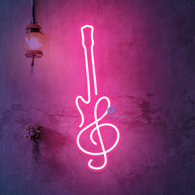 Guitar Neon Sign Led Light For Music Space