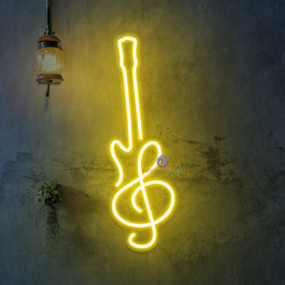 Guitar Neon Sign Led Light For Music Space