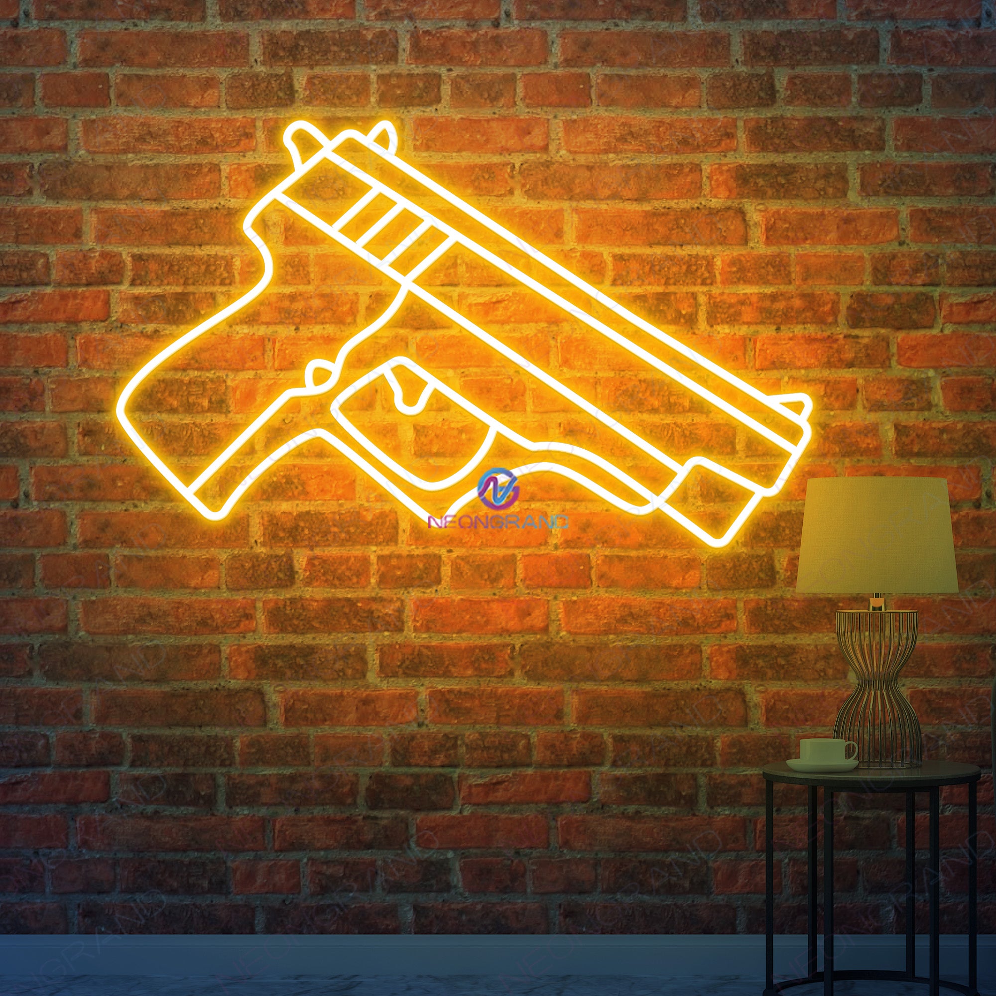 Gun Neon Sign Man Cave Led Light - NeonGrand