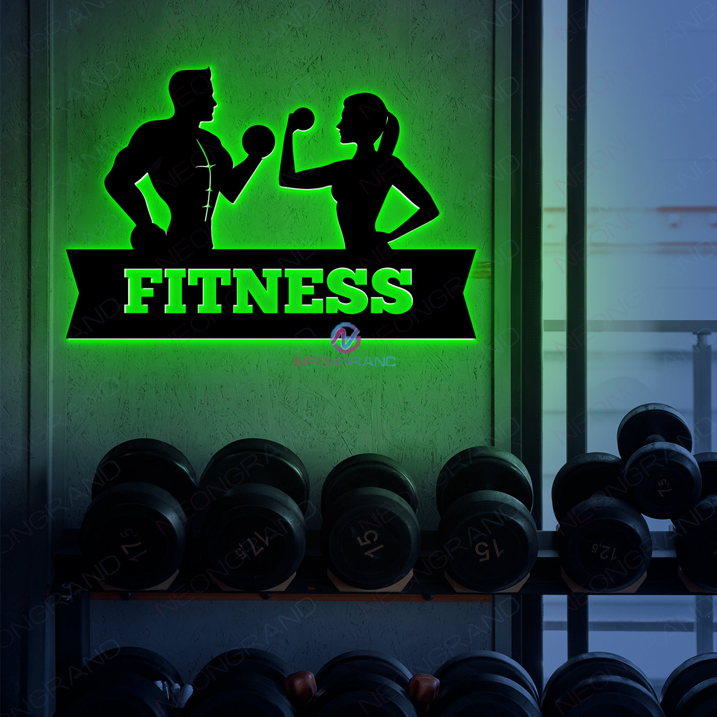 Gym Neon Sign Fitness Metal Led Light