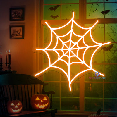 Neon Halloween Signs Spider Web Led Light