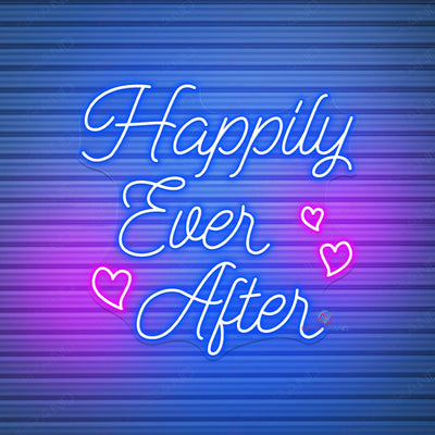 Happily Ever After Neon Sign Word Led Light