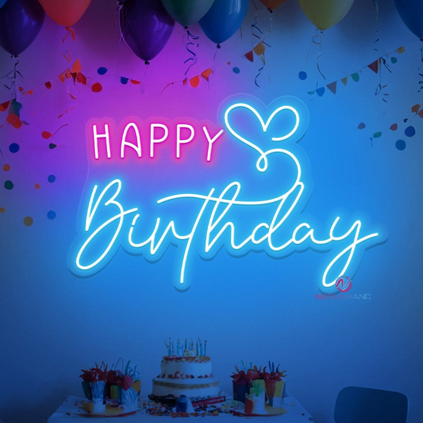 Happy Birthday Neon Sign Party Led Light