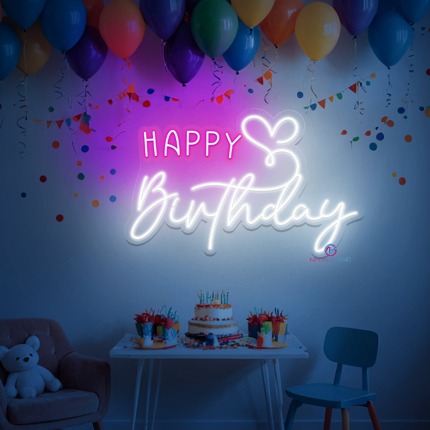 Happy Birthday Neon Sign Party Led Light