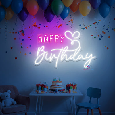 Happy Birthday Neon Sign Party Led Light