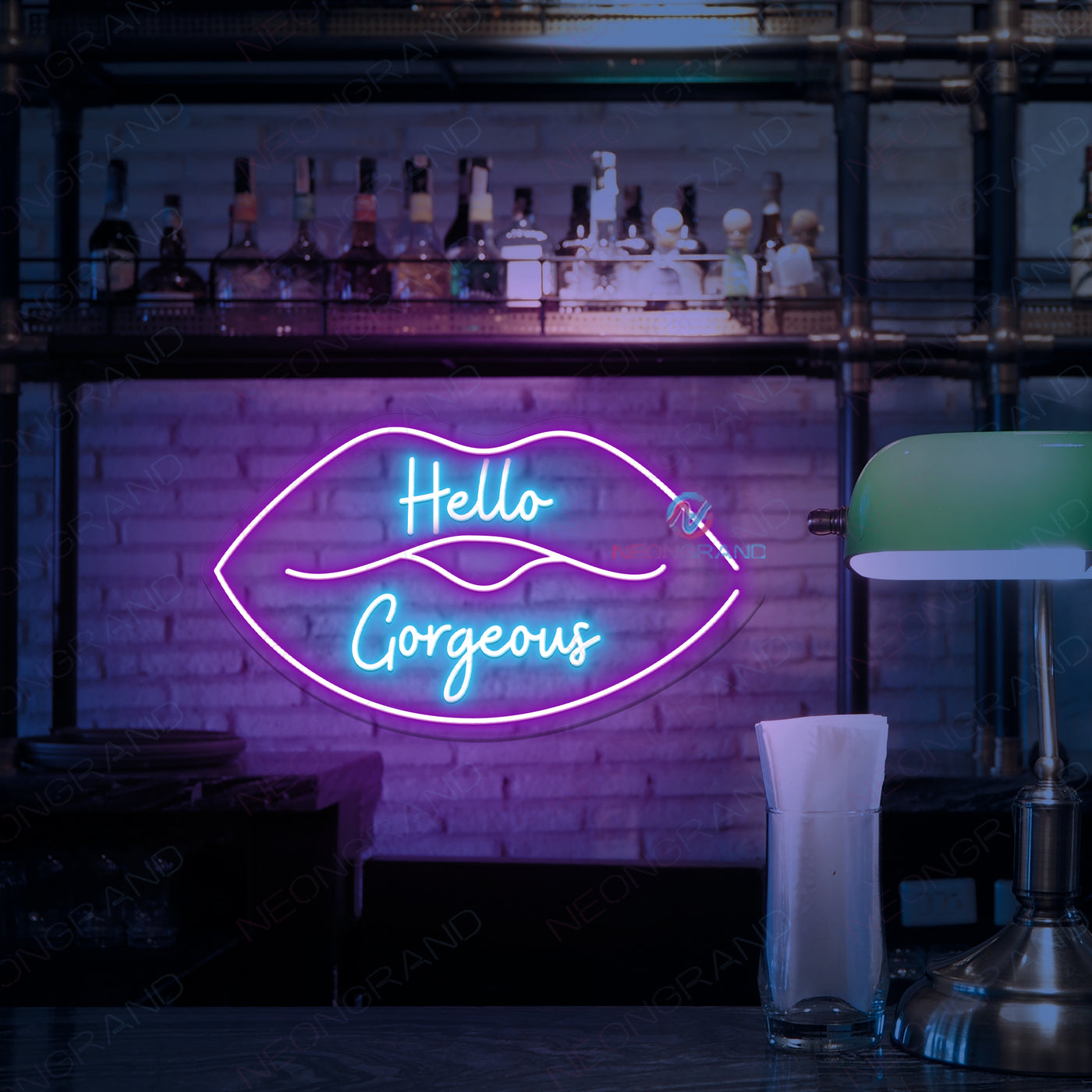 Hello Gorgeous Neon Sign Bar Led Light Large Neon Sign