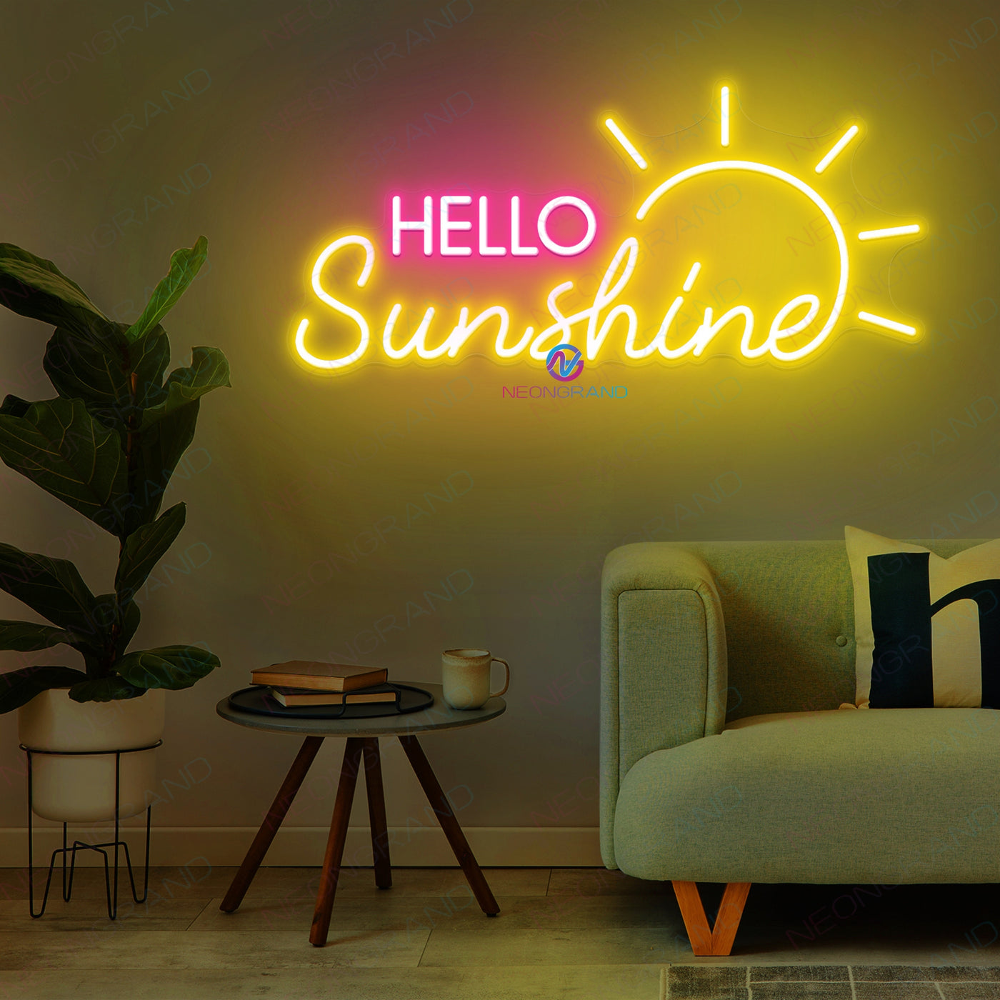 Hello Sunshine Neon Sign Inspirational Led Light