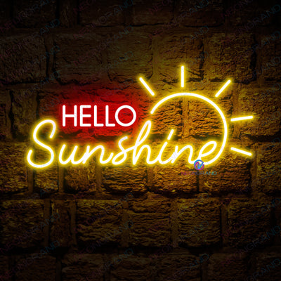 Hello Sunshine Neon Sign Inspirational Led Light