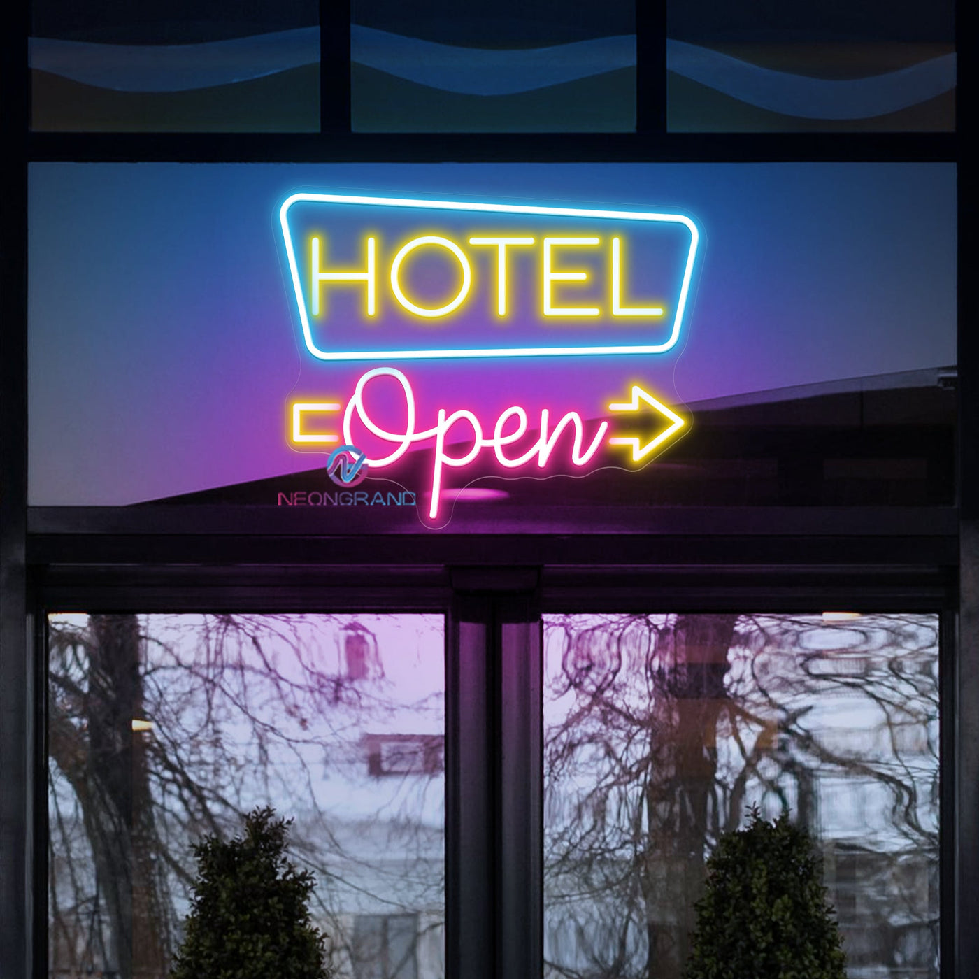 Hotel Open Neon Sign Business LED Light