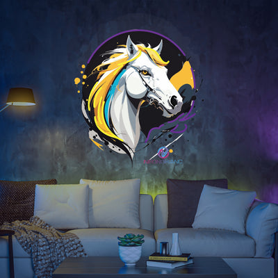 Horse Artwork Neon Sign Cool Led Light