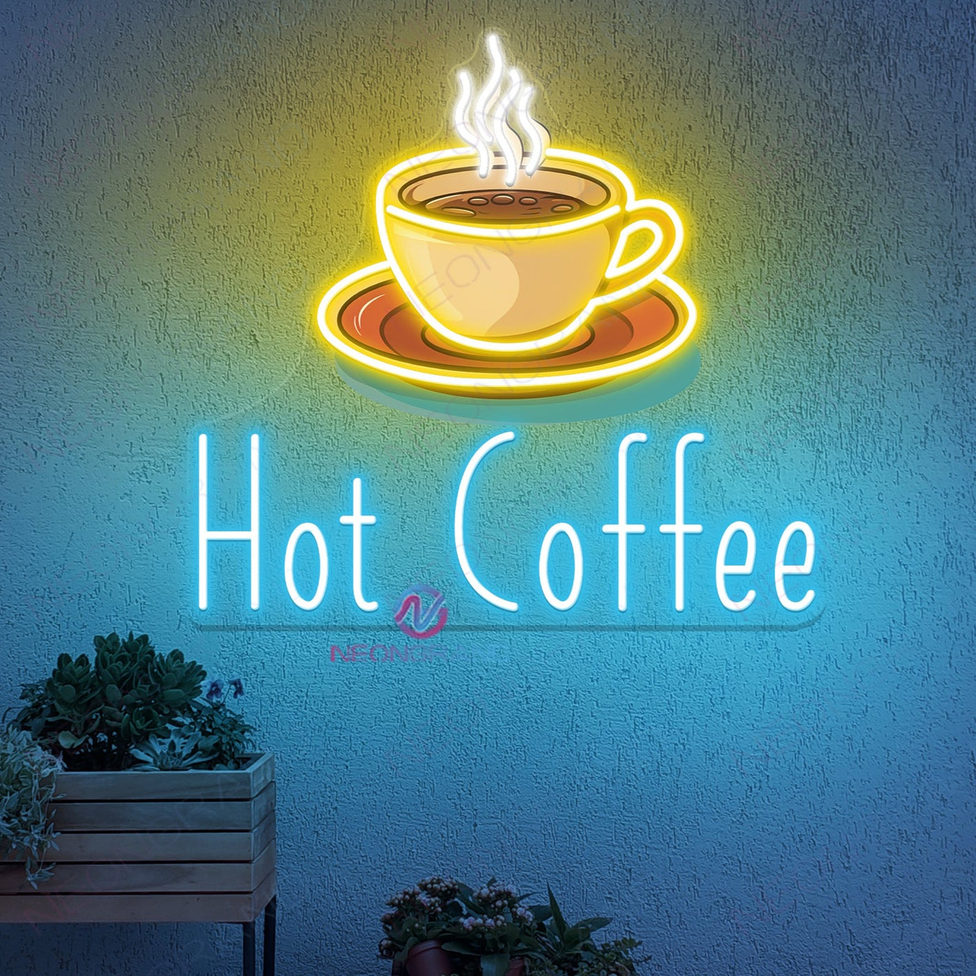 Hot Coffee Neon Sign Led Light For Cafe Shop