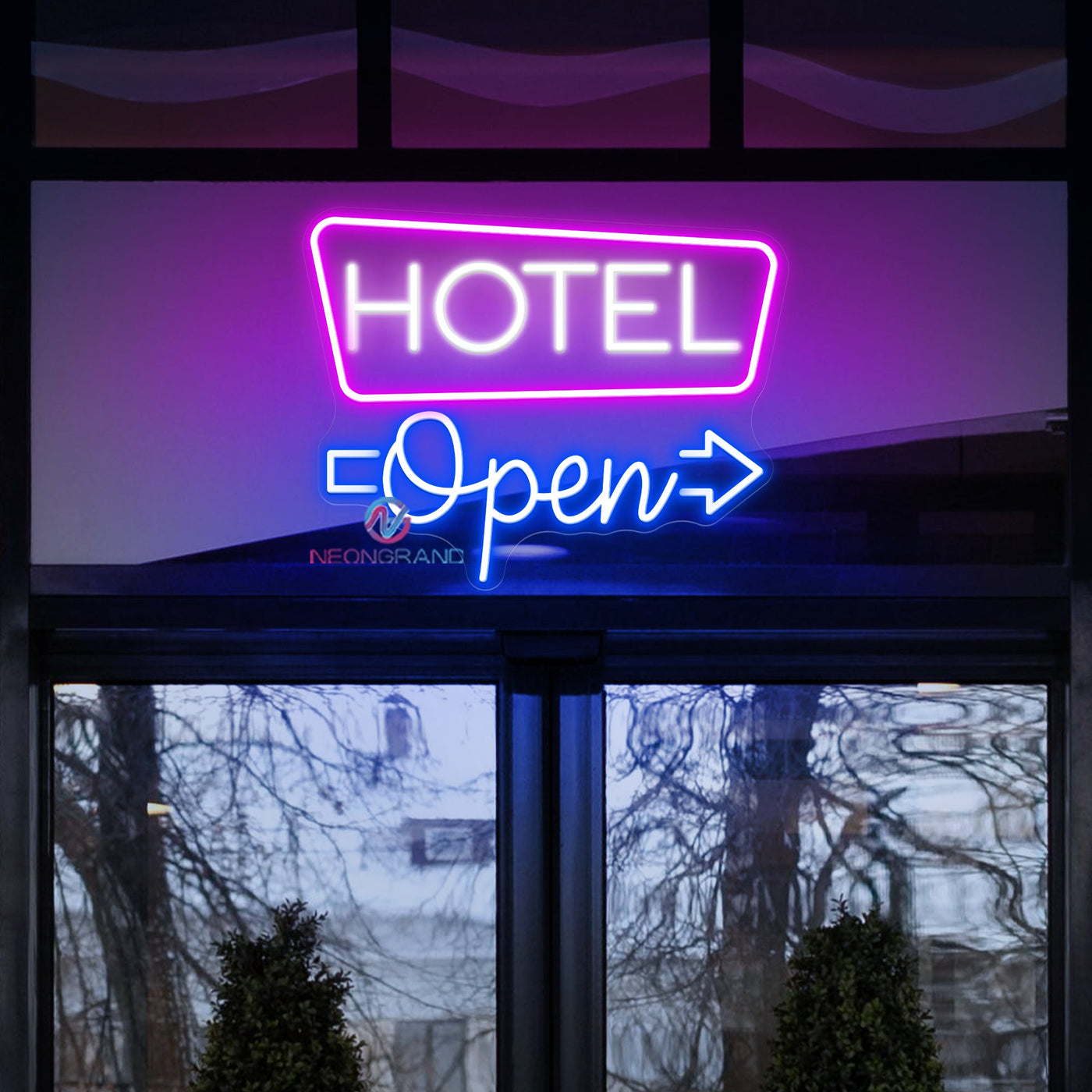 Hotel Open Neon Sign Business LED Light