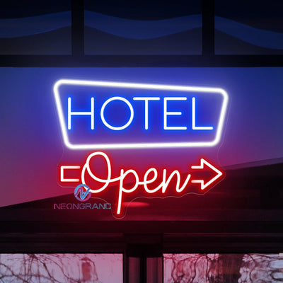 Hotel Open Neon Sign Business LED Light