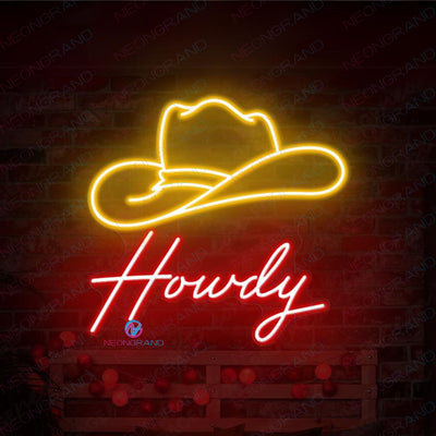Howdy Light Up Sign Led Howdy Neon Sign yellow