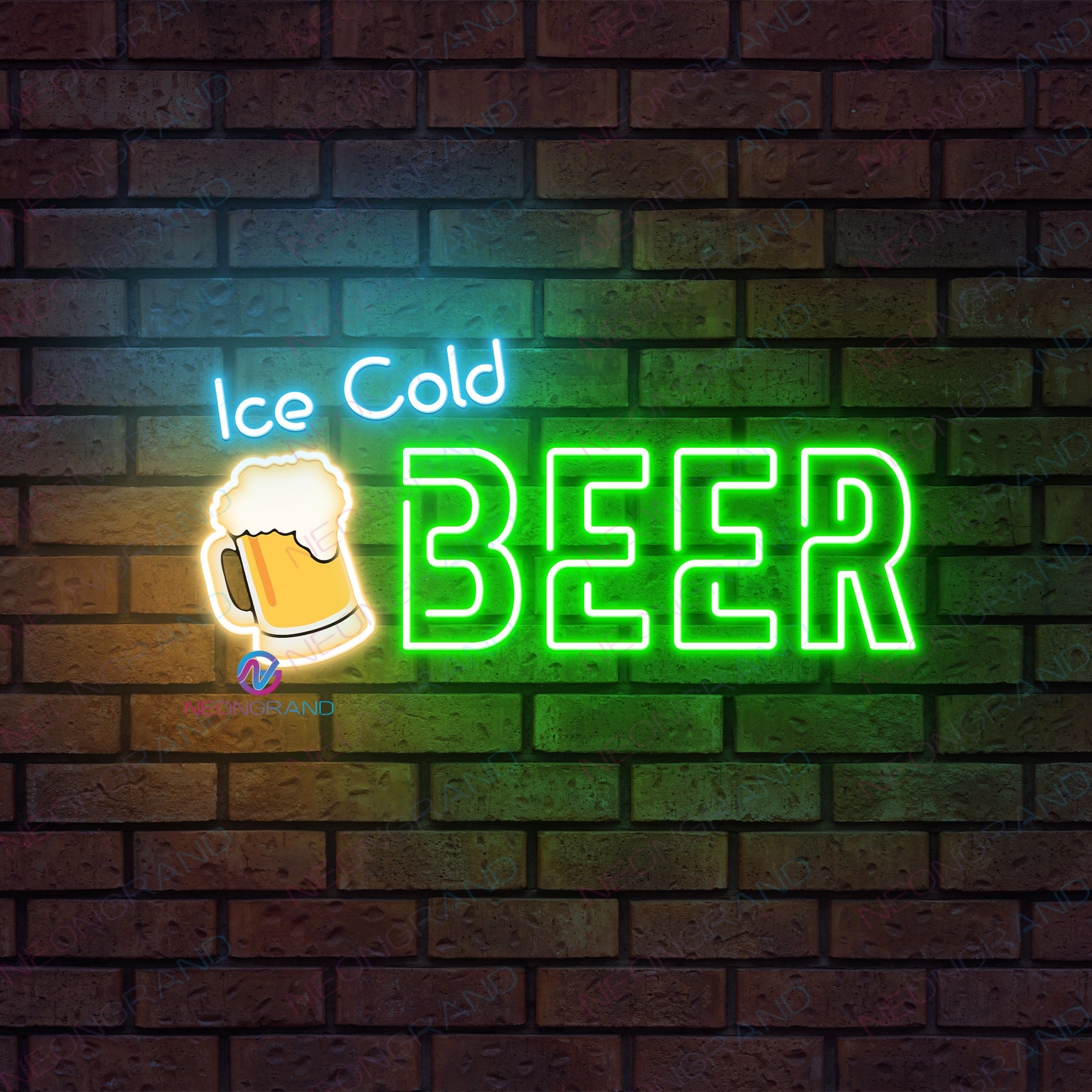 Ice Cold Beer Neon Sign Drinking Led Light - NeonGrand