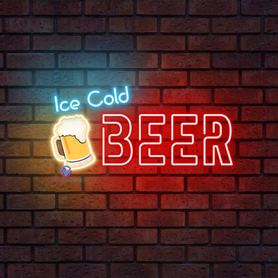Ice Cold Beer Neon Sign Drinking Led Light Neon Beer Sign