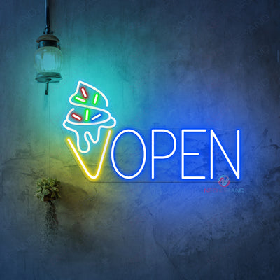 Ice Cream Open Neon Sign Business Led Light