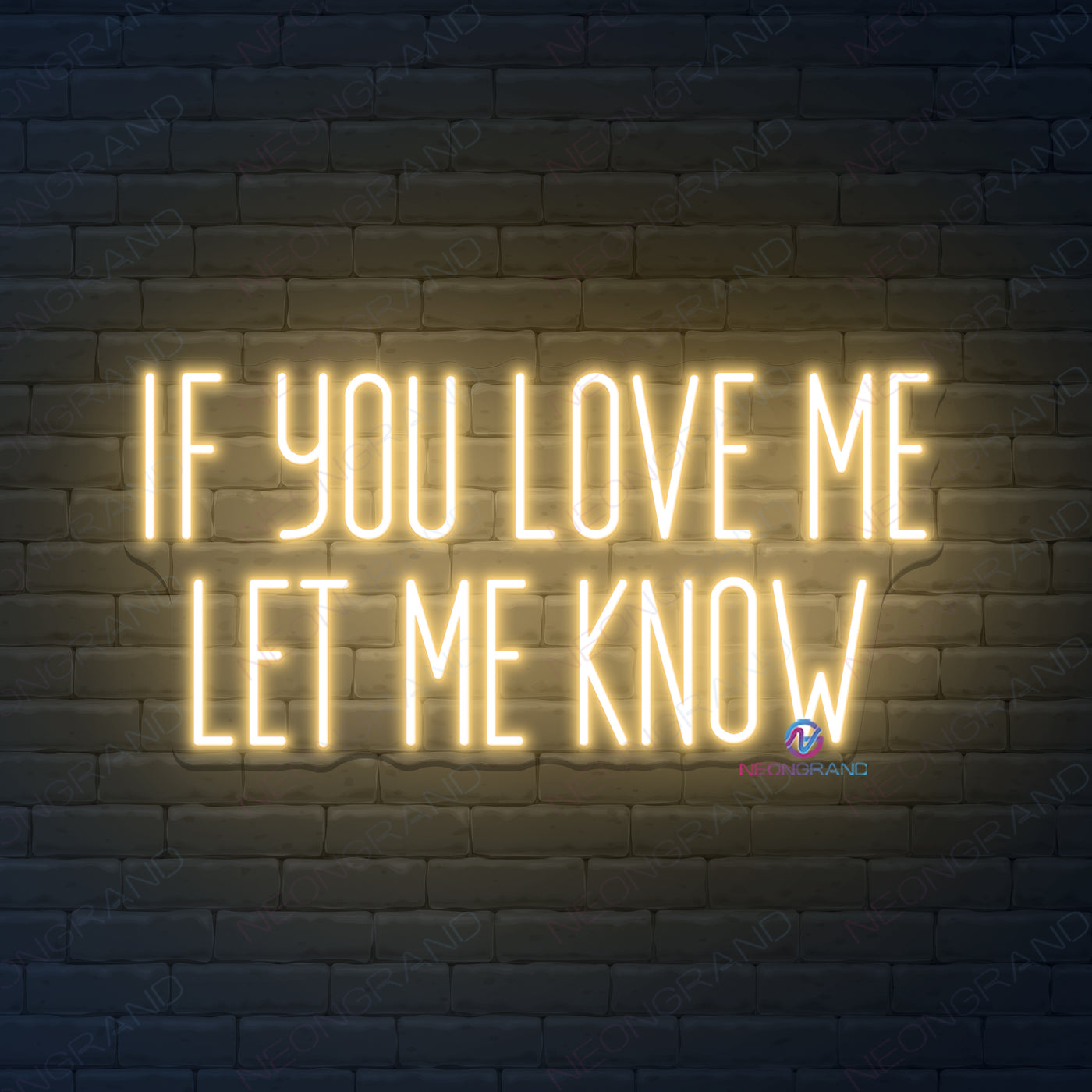 If You Love Me Let Me Know Neon Sign Led Word Lights