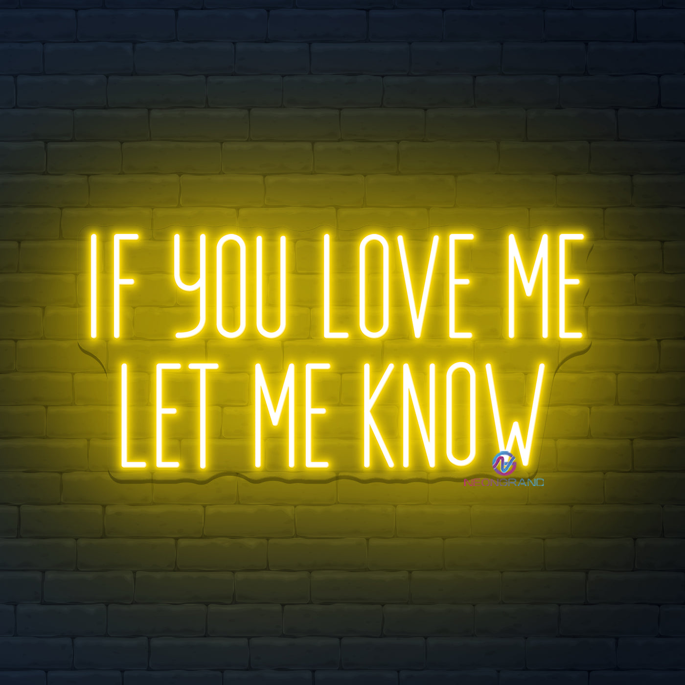 If You Love Me Let Me Know Neon Sign Led Word Lights