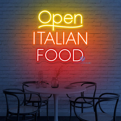 Neon Open Sign Italian Food Open Led Light