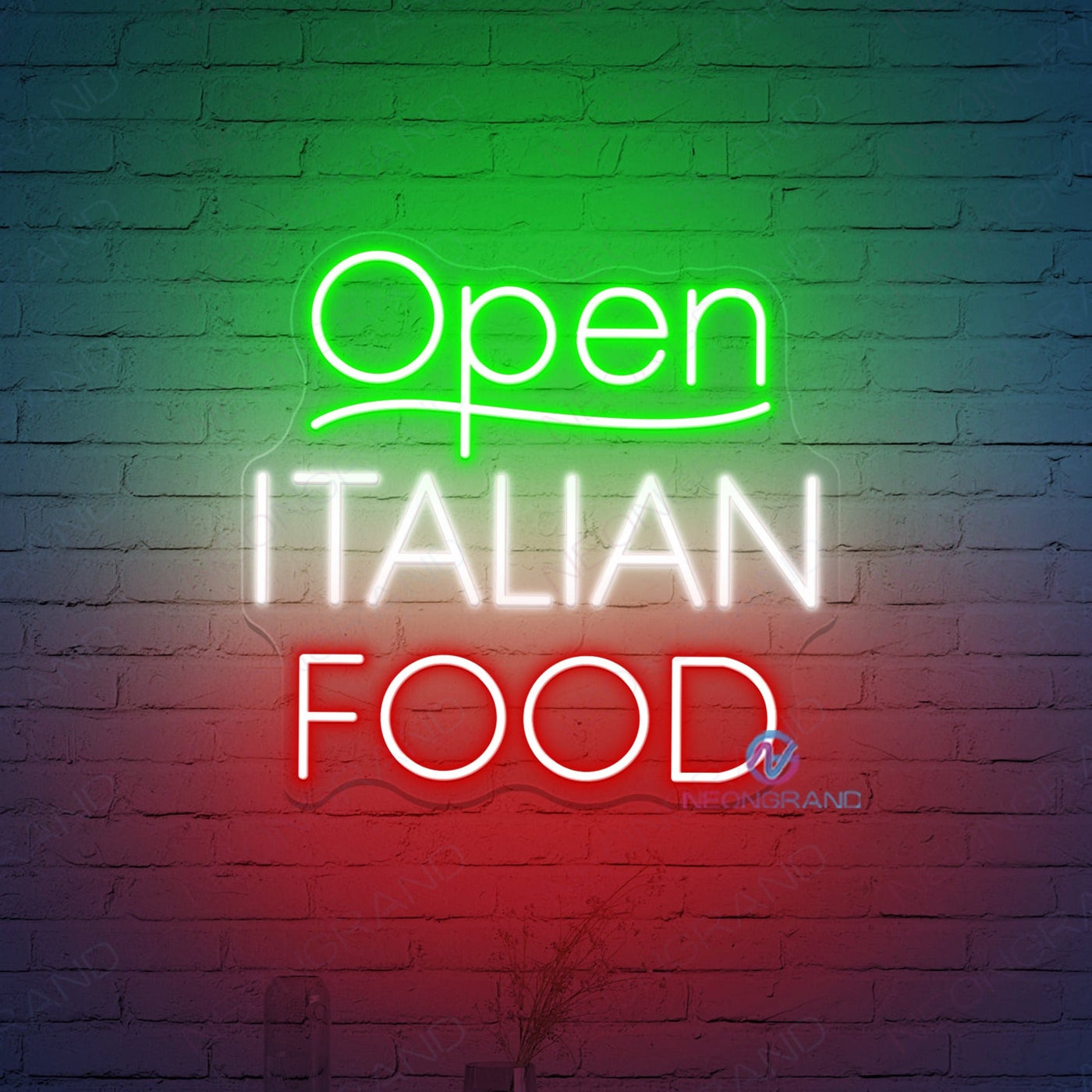 Neon Open Sign Italian Food Open Led Light