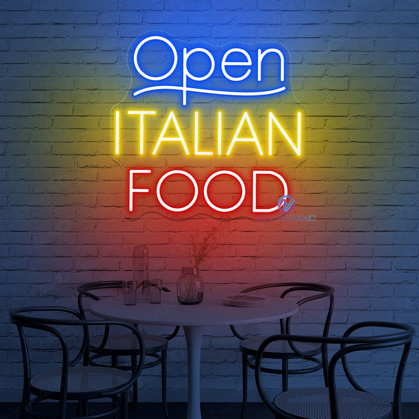 Neon Open Sign Italian Food Open Led Light