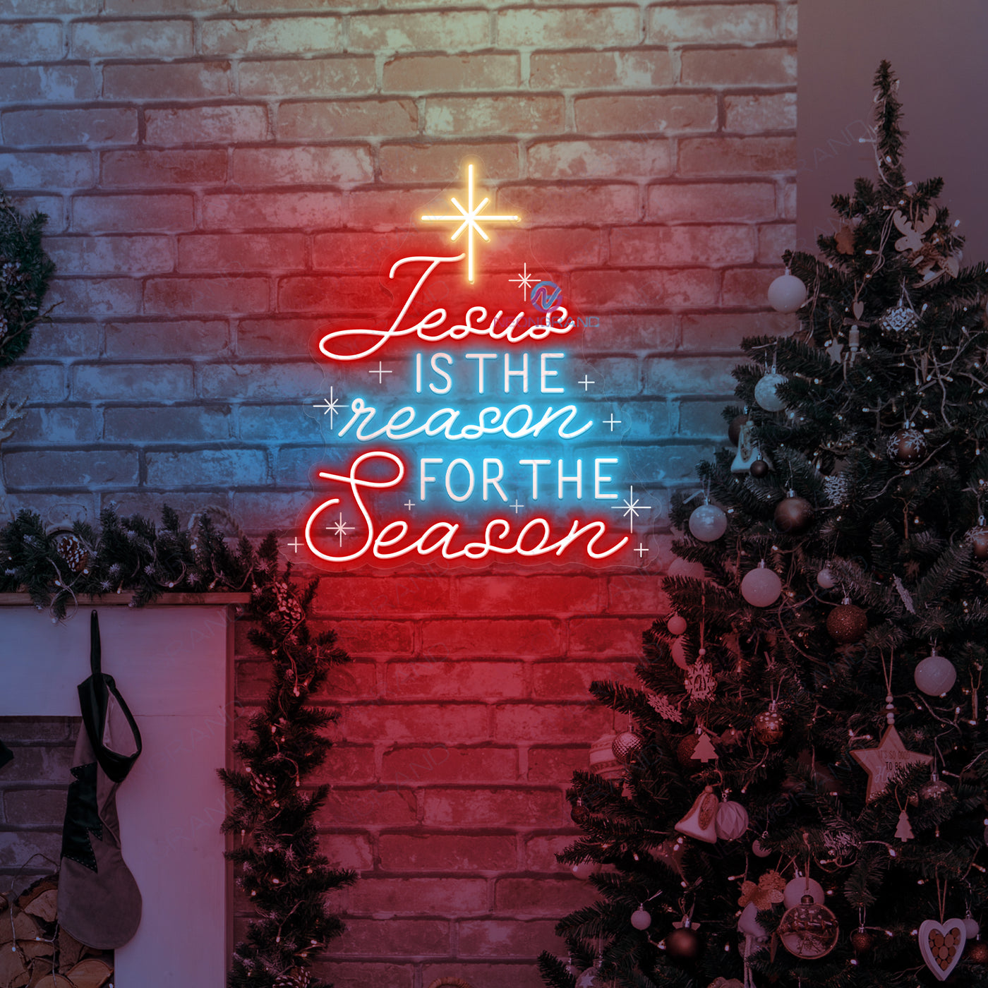Jesus Is The Reason For The Season Neon Sign Christmas Led Light
